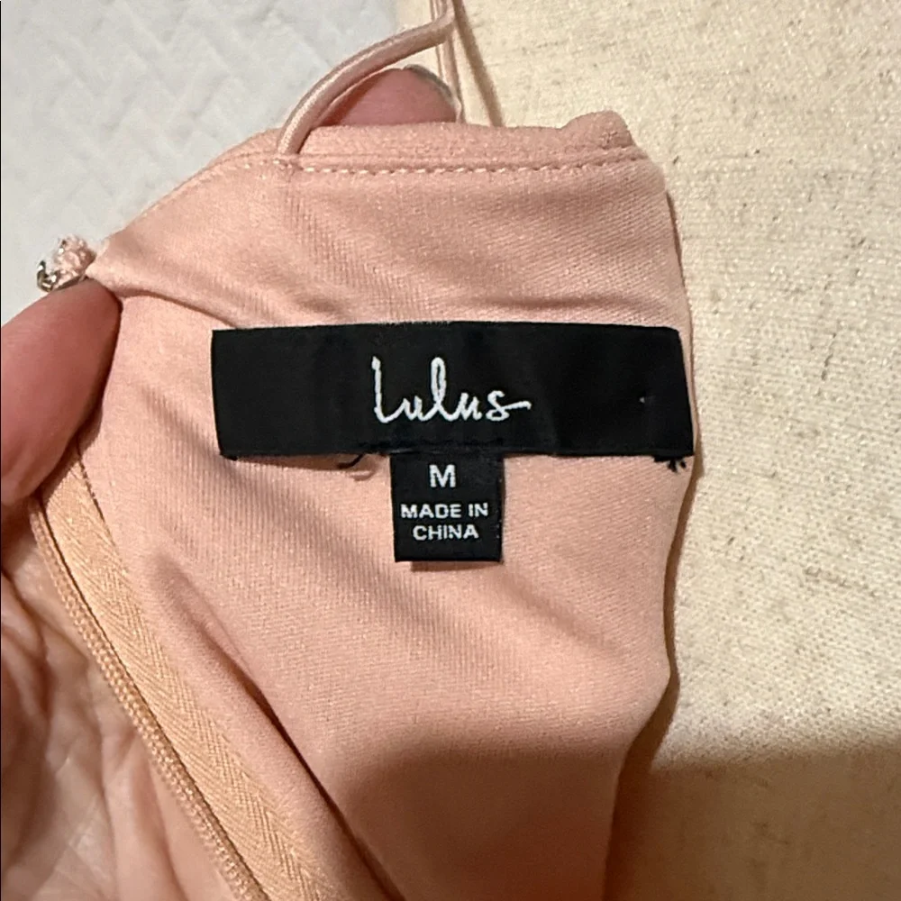 Lulu's Blush Pink Off-Shoulder Mini Dress - Picture 5 of 5
